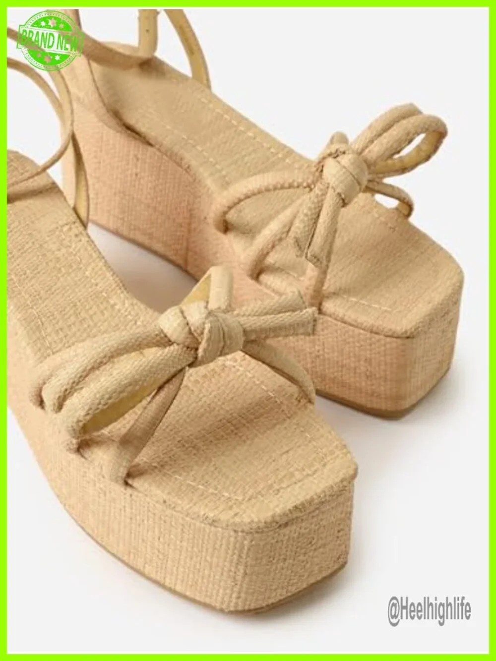 Raffia Platform Sandals Espadrille Wedges Comfortable Summer Beach Slingback